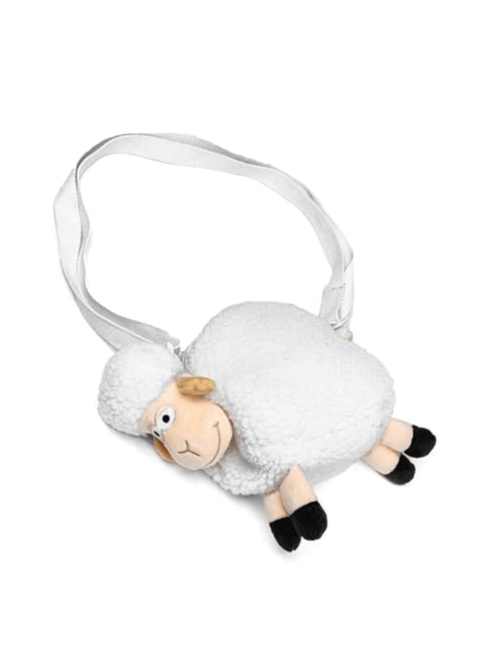 Plush Sheep Crossbody Bag Novelty Purse Adjustable Strap